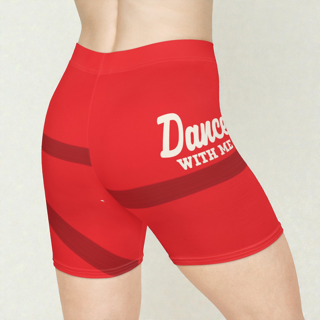 Dance Graphic Women's Biker Shorts — Trendy All-Over Print