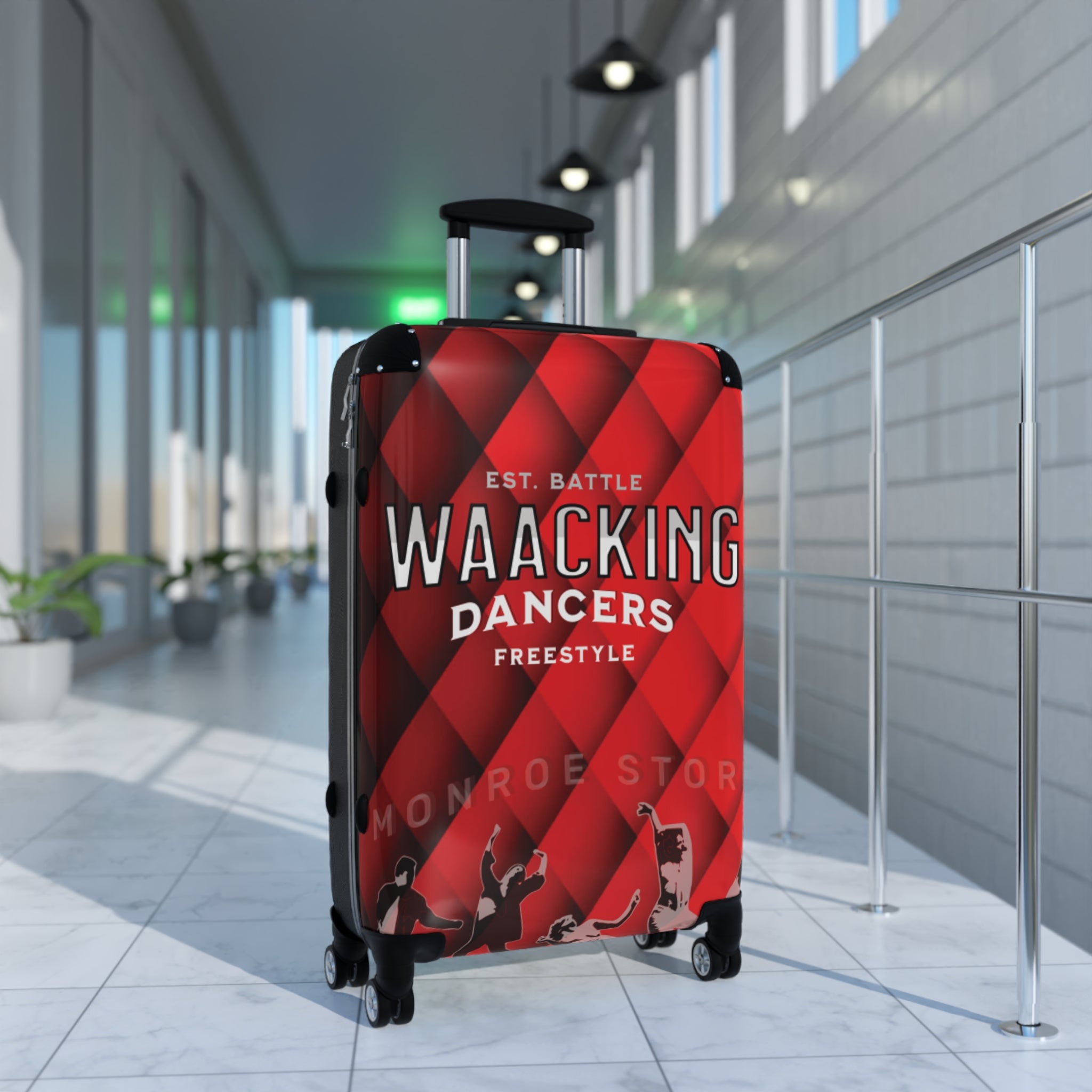 Waacking Red Suitcase Travel Dancers Carry-On — Dance-Themed Travel Bag