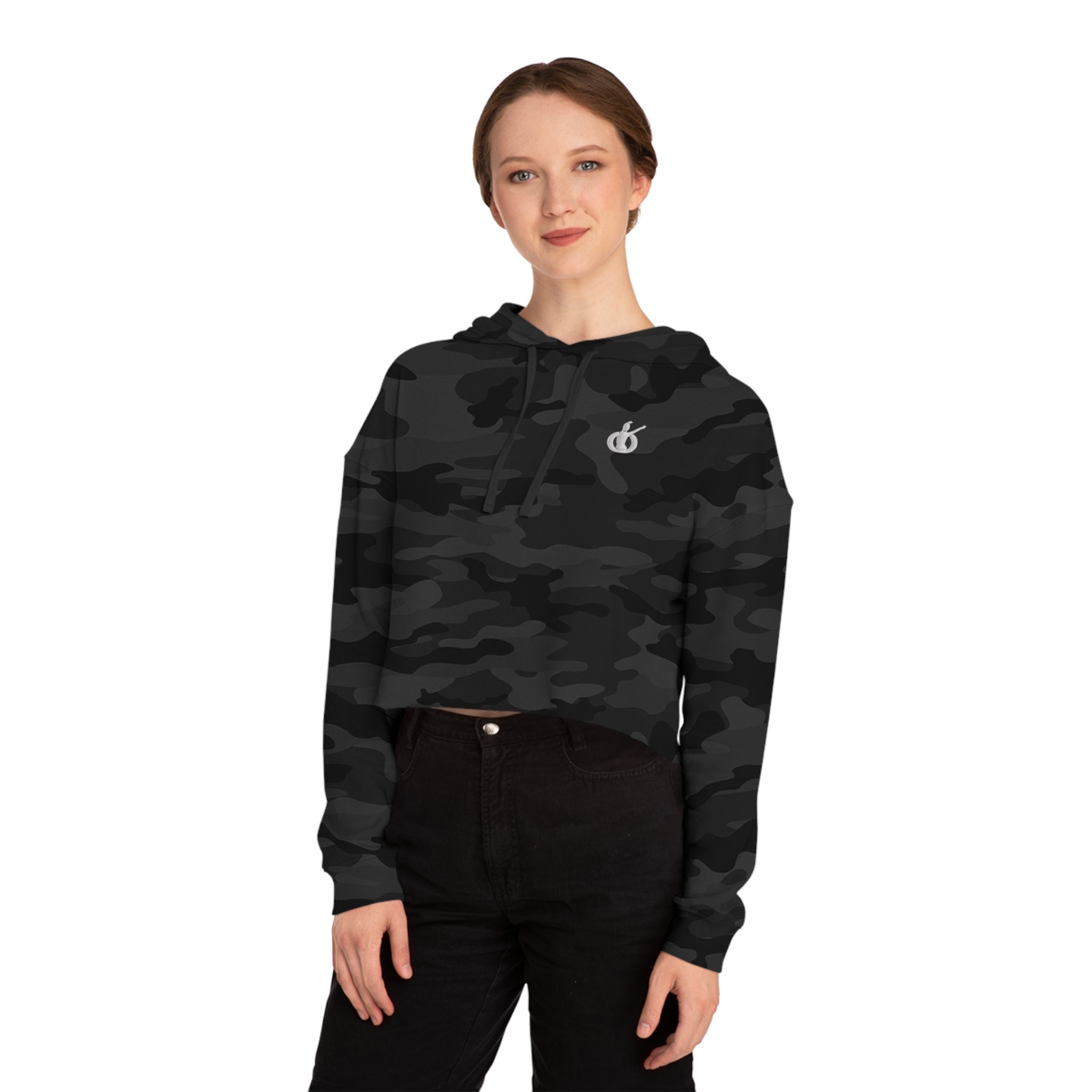 Waackers Night Disco Cropped Hoodie — Women’s Casual Cropped Hooded Sweatshirt