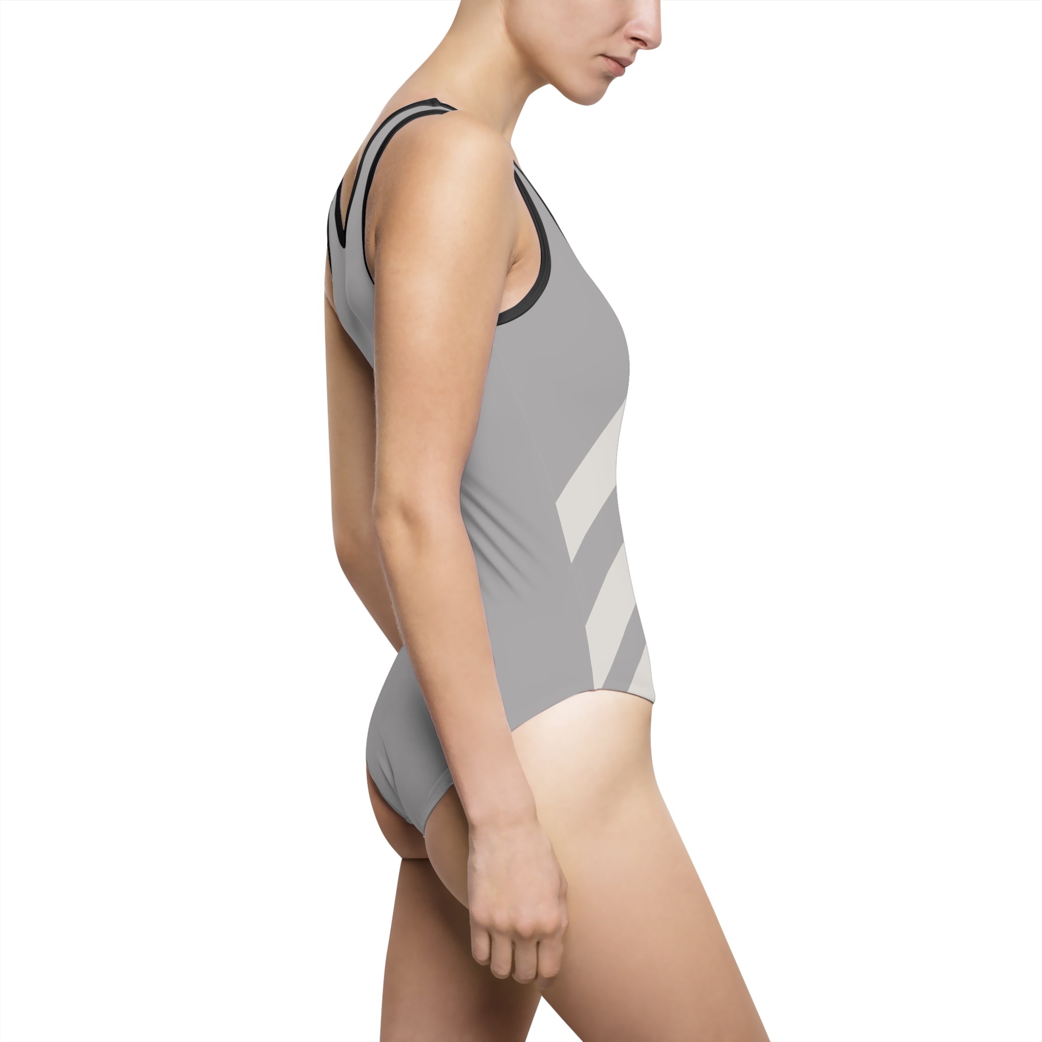 Retro Dance-Inspired Women's One-Piece Swimsuit – 'Monroe Body Training' Vintage Swimwear