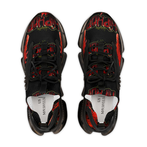 Colorful Men's Mesh Sneakers — Bold Dance Graphic