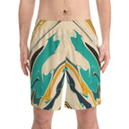 Men's Vibrant Waves Beach Shorts