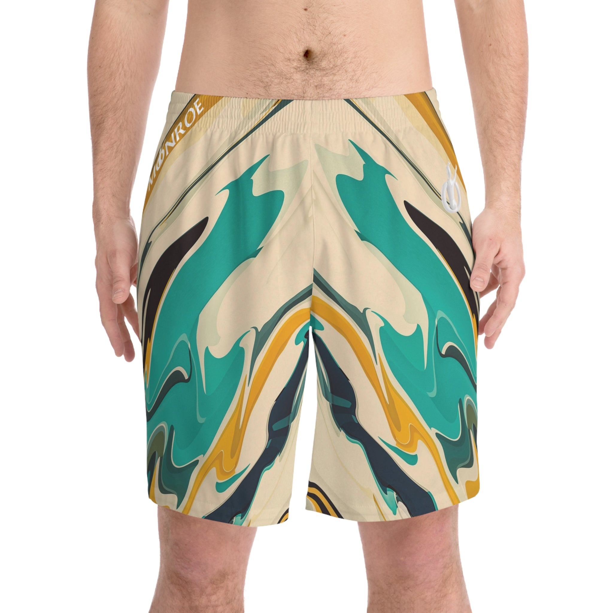 Men's Vibrant Waves Beach Shorts