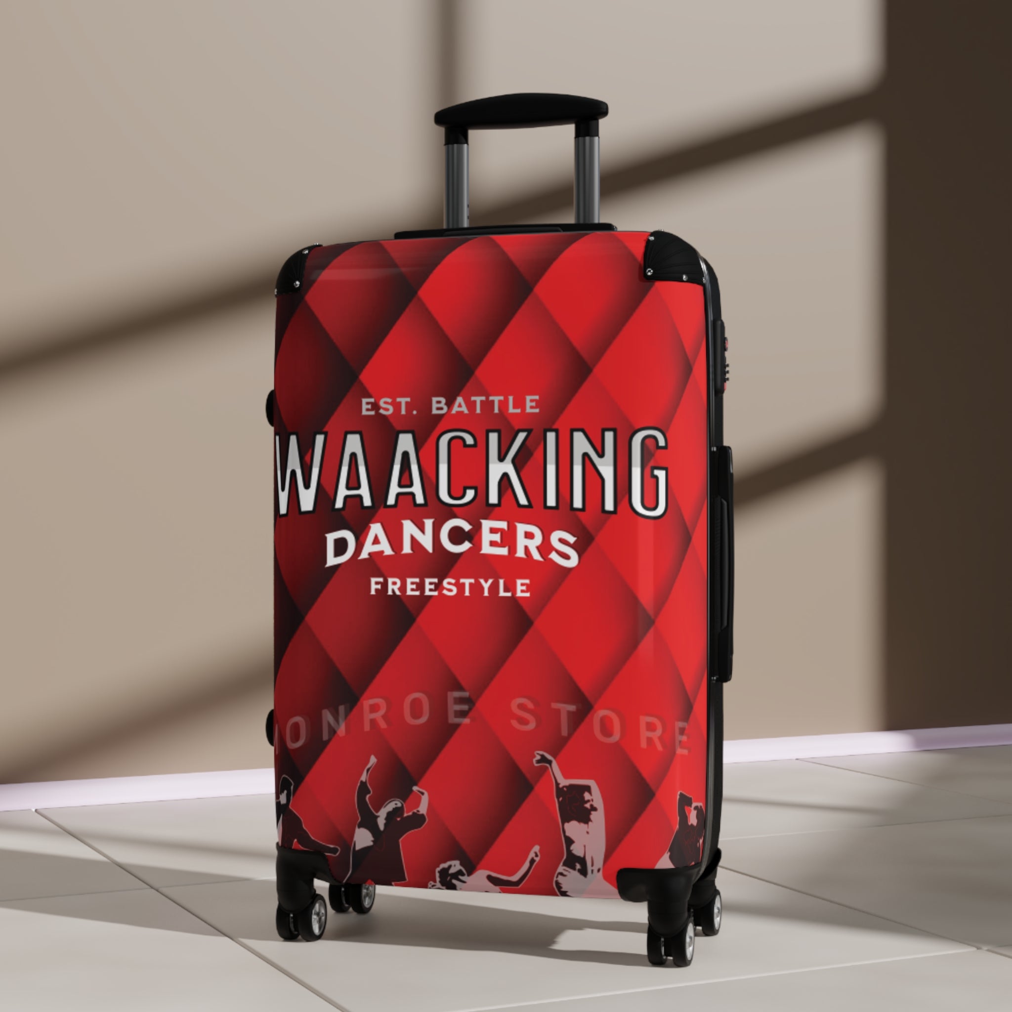 Waacking Red Suitcase Travel Dancers Carry-On — Dance-Themed Travel Bag