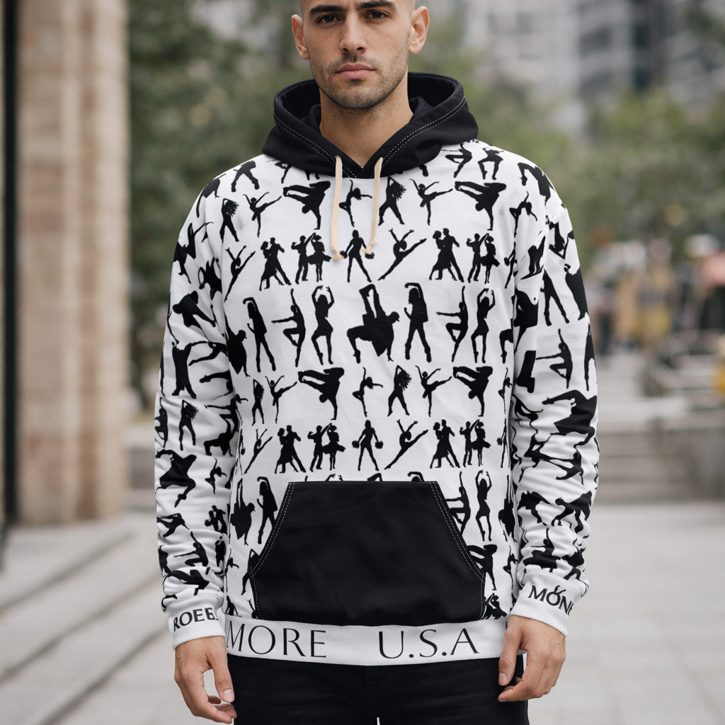 Dance Silhouette Unisex Pullover Hoodie - Stylish and Energetic