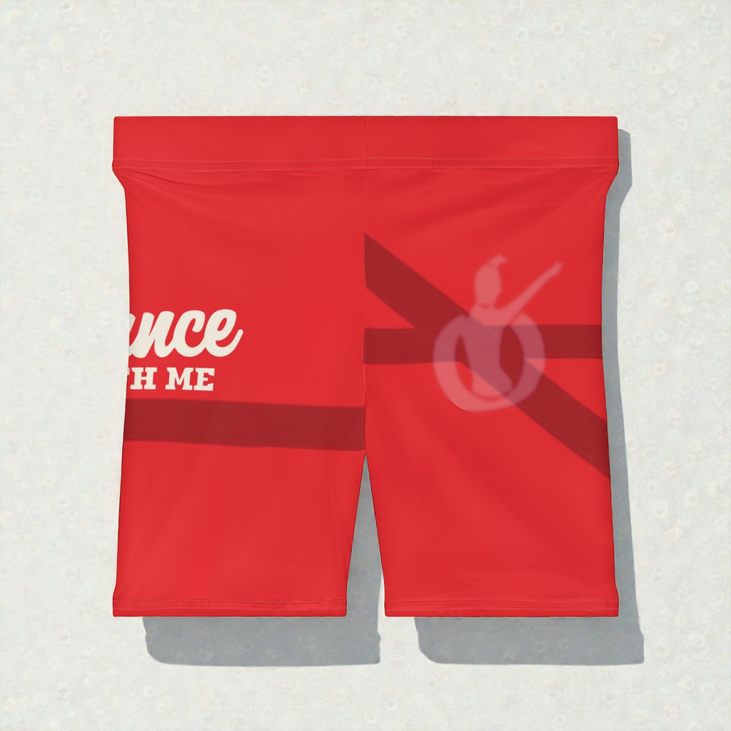 Dance Graphic Women's Biker Shorts — Trendy All-Over Print