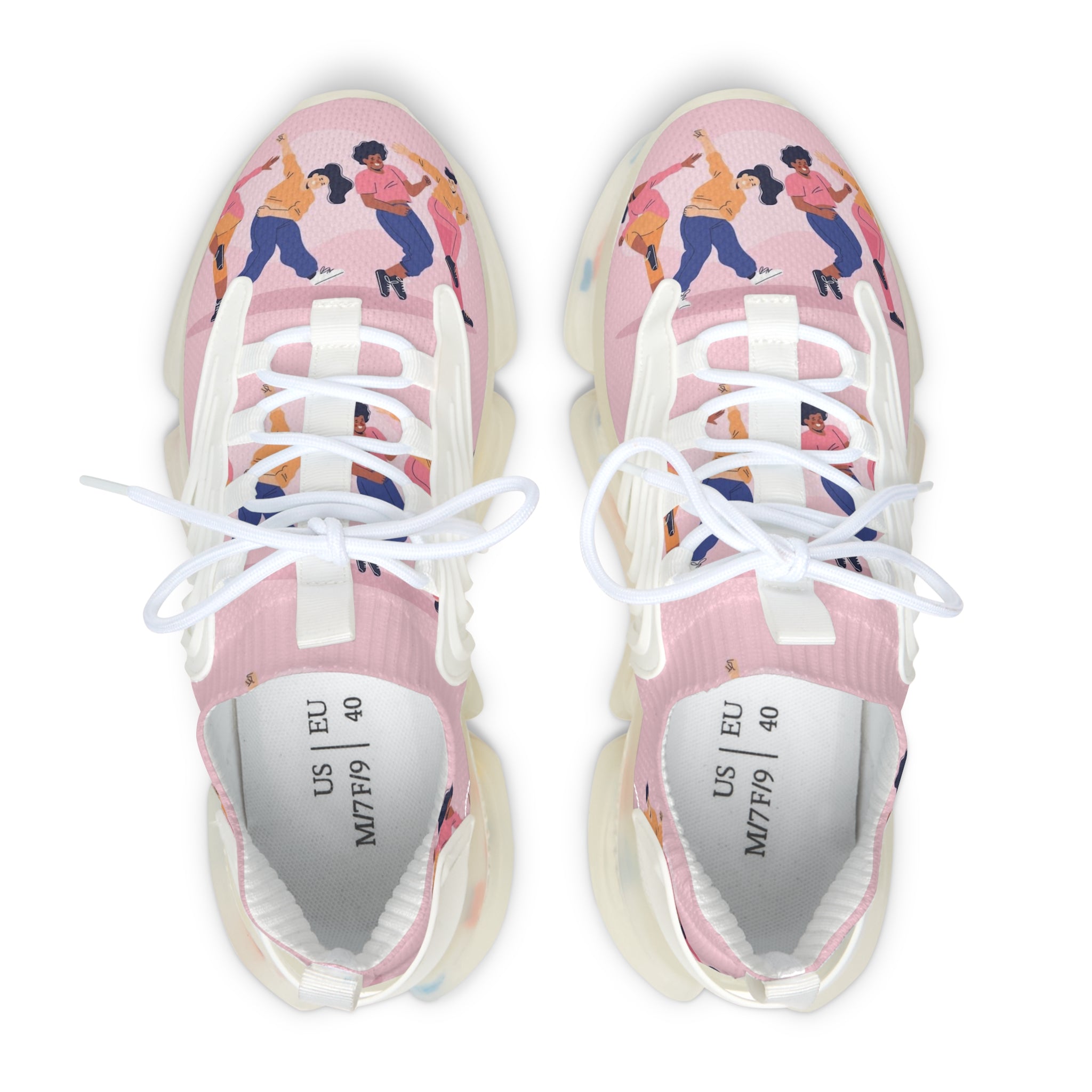 Women's Sneakers - Fun and Colorful Dance Design for Active Lifestyle