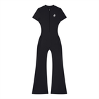 Women’s Tight Flared Leg Quarter-Zip Jumpsuit