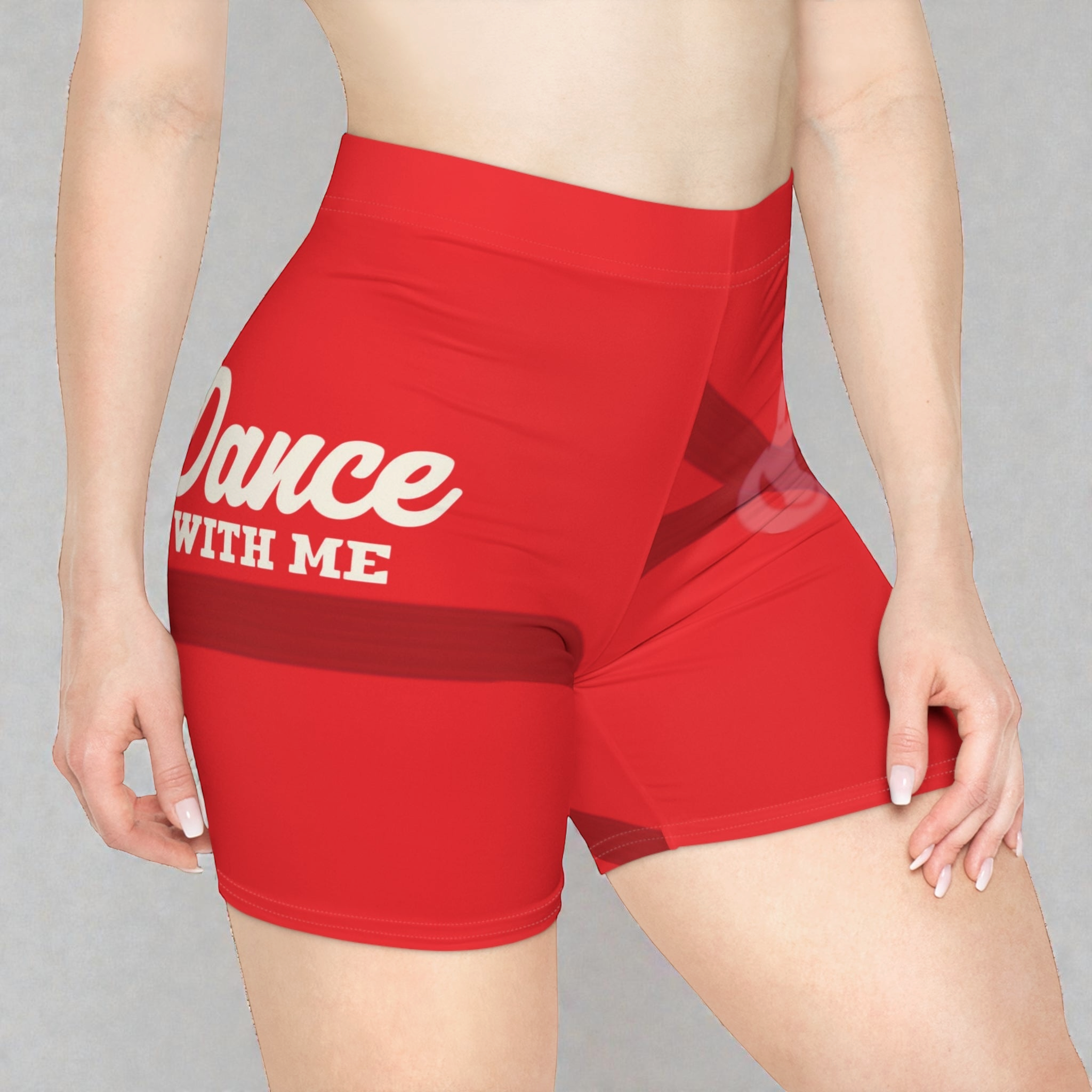 Dance Graphic Women's Biker Shorts — Trendy All-Over Print