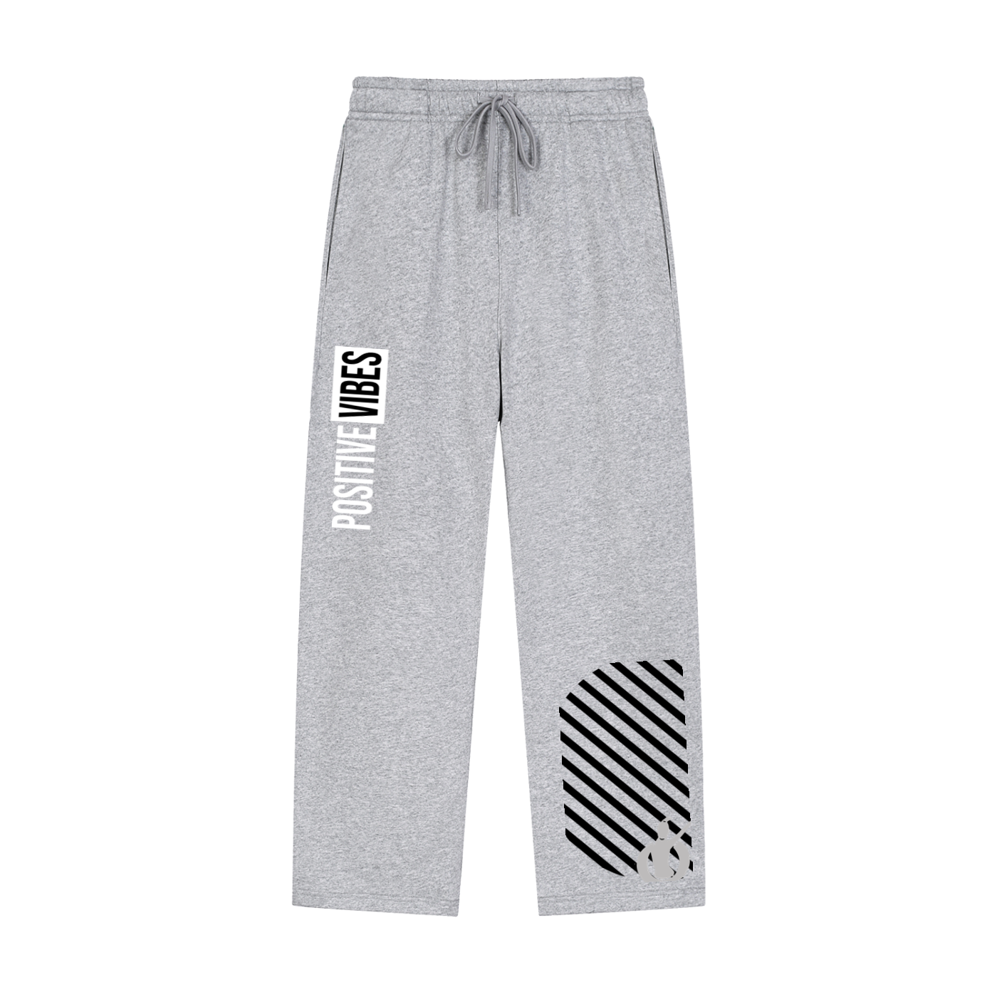 Solid Color Straight-Leg Sweatpants
