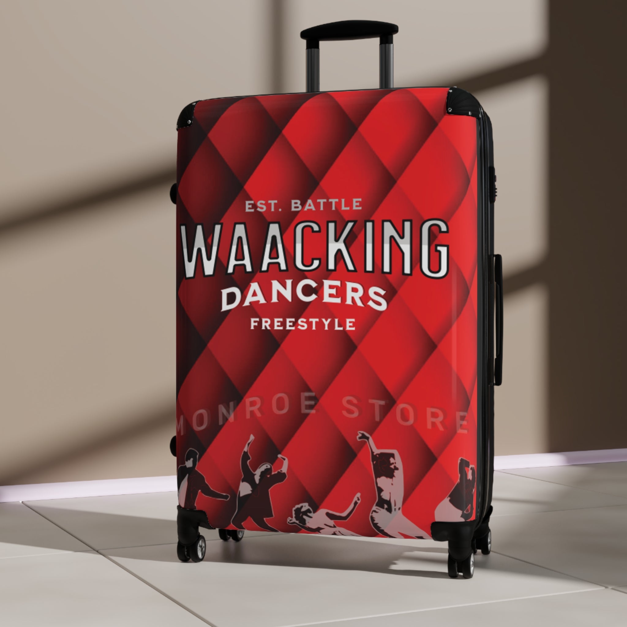 Waacking Red Suitcase Travel Dancers Carry-On — Dance-Themed Travel Bag