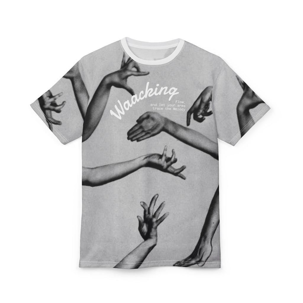 Waacking Flow Tee — "Let Your Arms Trace the Melody" Dance Shirt