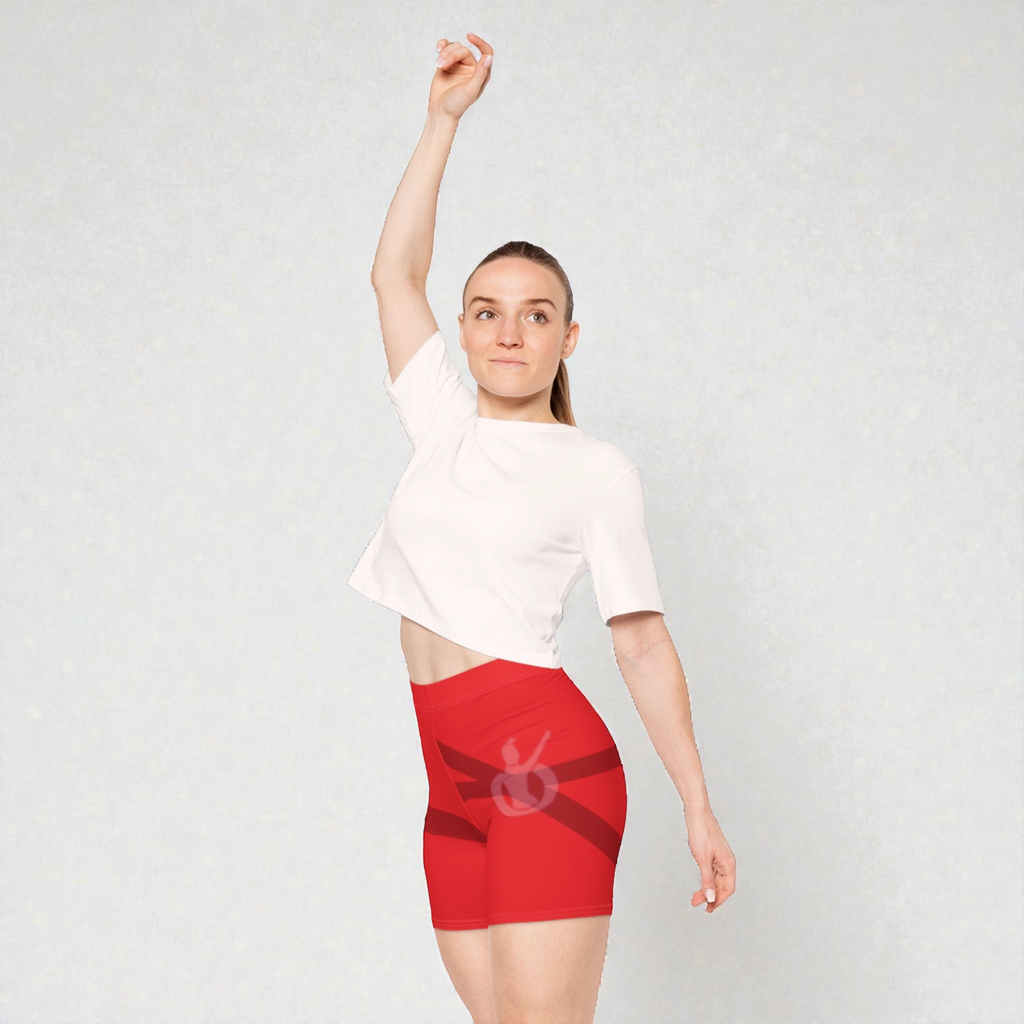 Dance Graphic Women's Biker Shorts — Trendy All-Over Print