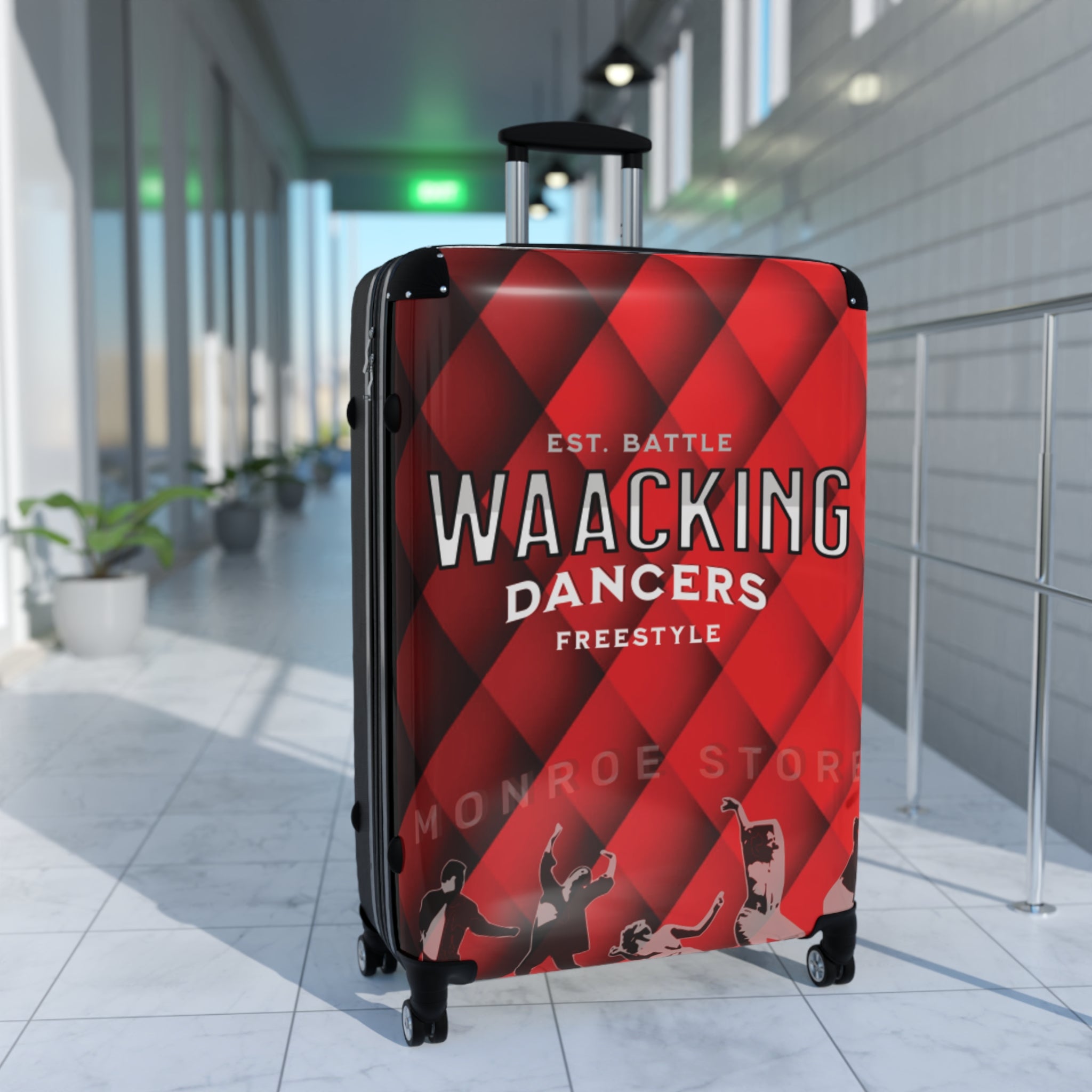 Waacking Red Suitcase Travel Dancers Carry-On — Dance-Themed Travel Bag
