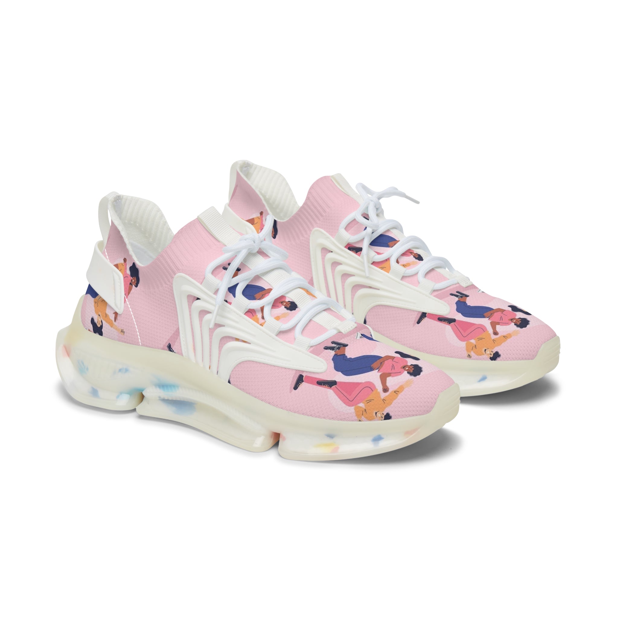 Women's Sneakers - Fun and Colorful Dance Design for Active Lifestyle
