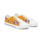 Vibrant Artistic Men's Low Top Sneakers — Colorful Designer Canvas Sneakers