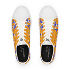 Vibrant Artistic Men's Low Top Sneakers — Colorful Designer Canvas Sneakers
