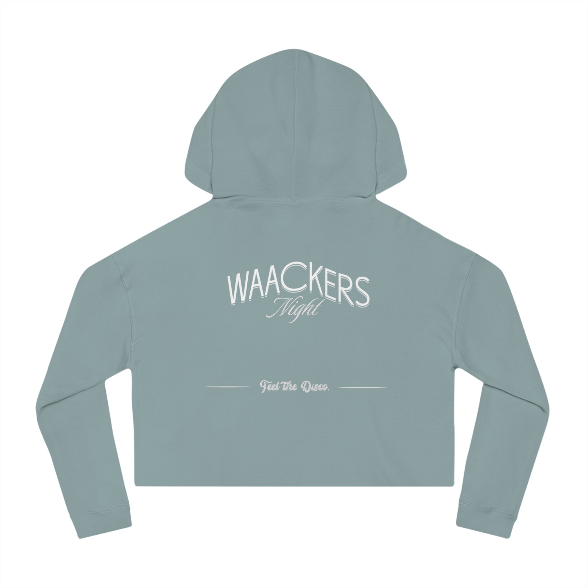 Waackers Night Disco Cropped Hoodie — Women’s Casual Cropped Hooded Sweatshirt