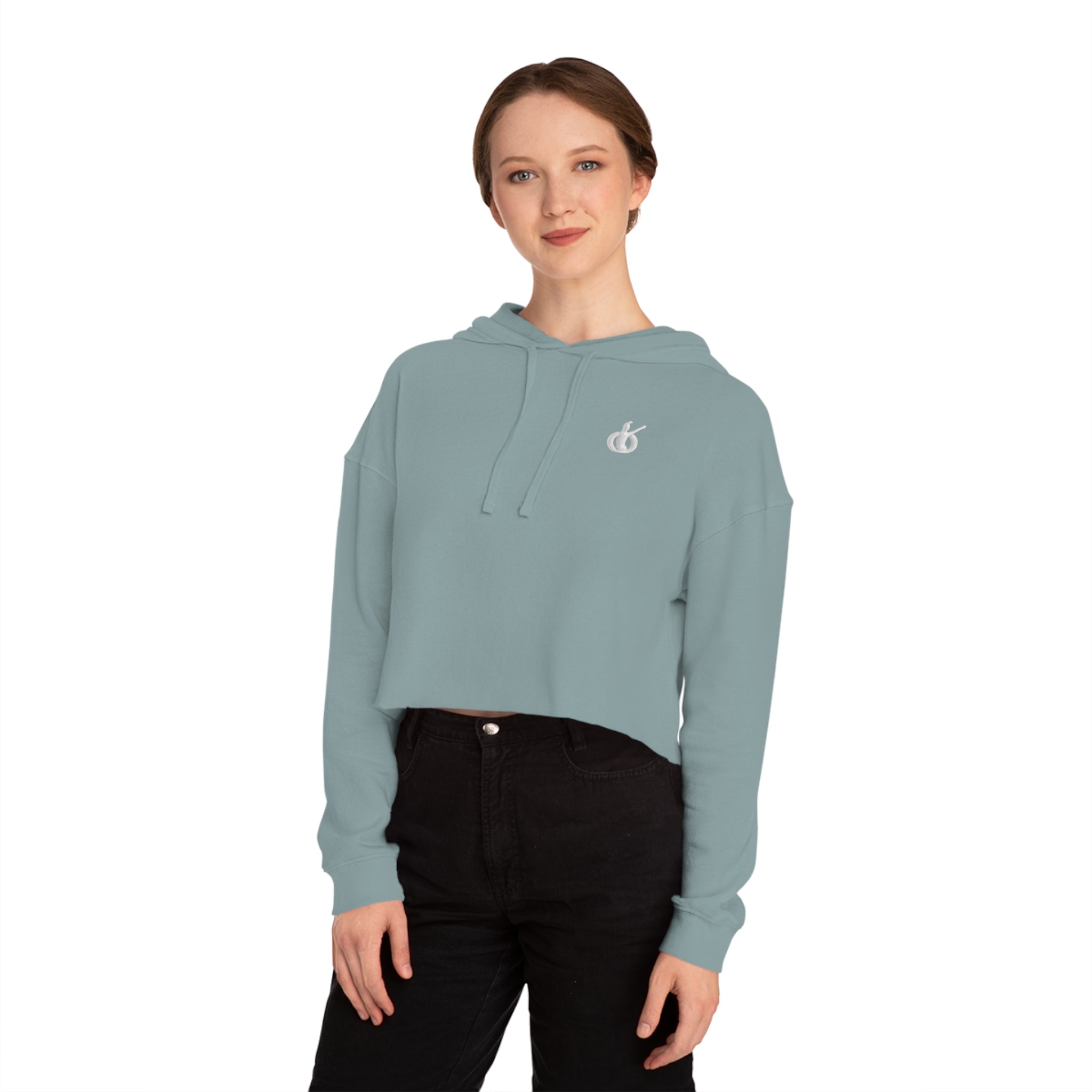 Waackers Night Disco Cropped Hoodie — Women’s Casual Cropped Hooded Sweatshirt