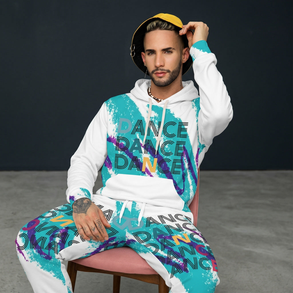 Dance Vibes Unisex Pullover Hoodie - Colorful Graphic Design