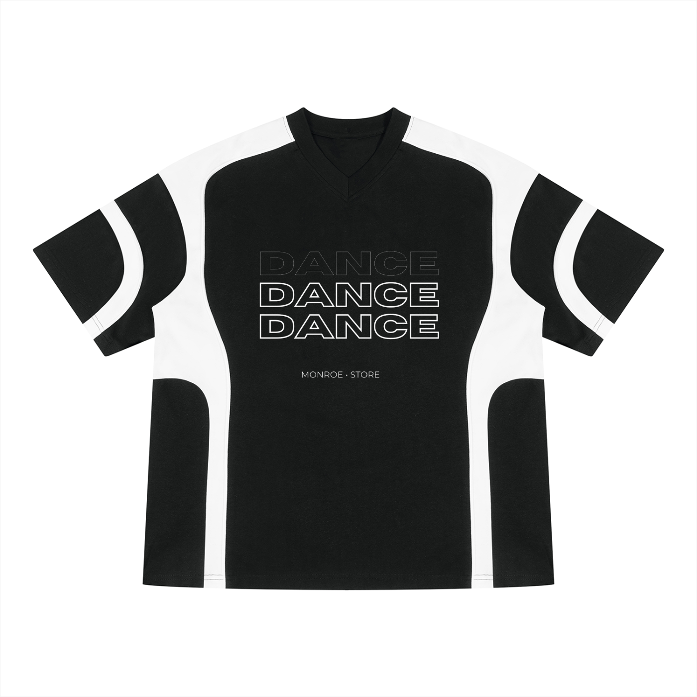 Unisex Color Block V-Neck T-Shirt