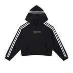 Contrast Side Stripe Cropped Hoodie
