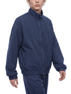 Unisex Striped Full-Zip Track Jacket