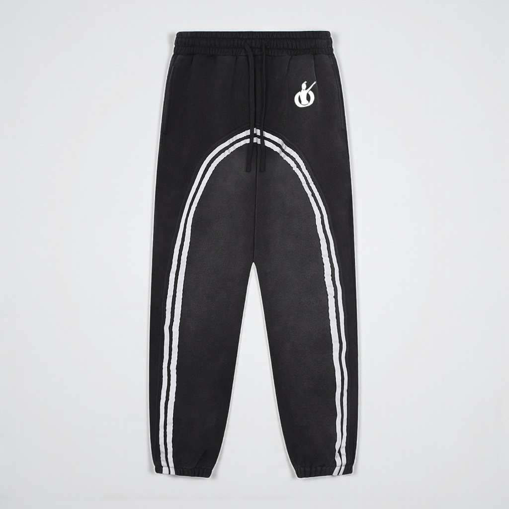 MONROE STORE Athletic Track Pants with Side Stripe Detail