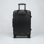 Maleta de viaje con ruedas y mango telescópico, en color negro, resistente y ligera, ideal para bailar y viajar con estilo.