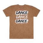 MONROE STORE men's brown graphic tee with leopard print and