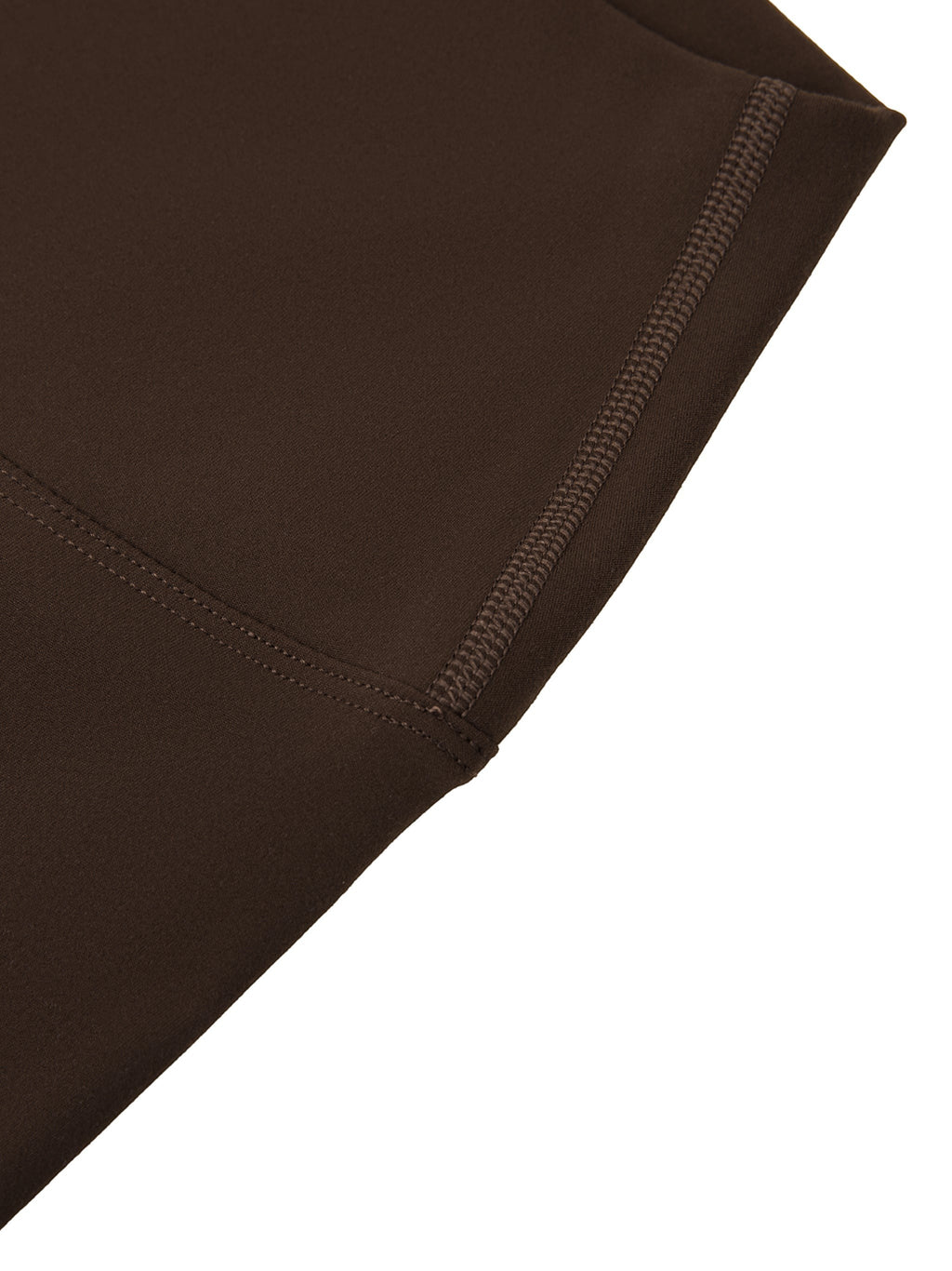 MONROE STORE dark brown high-waisted skinny yoga leggings with flatlock seams