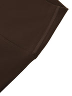 MONROE STORE dark brown high-waisted skinny yoga leggings with flatlock seams