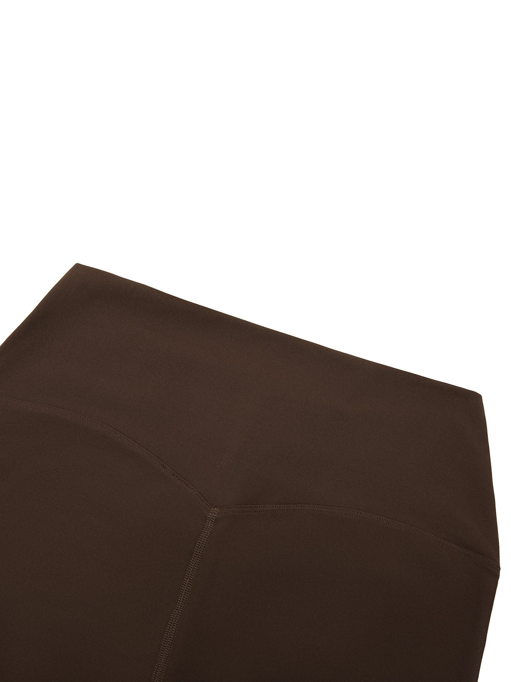 MONROE STORE dark brown high-waisted yoga leggings with a skinny fit and visible stitching details.