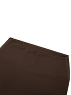 MONROE STORE high-waisted brown yoga leggings with a seamless waistband and flatlock stitching.