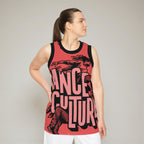 MONROE STORE camiseta de baloncesto sin mangas para hombre y mujer, color rojo con estampado "DANCE CULTURE" y figuras de baile.