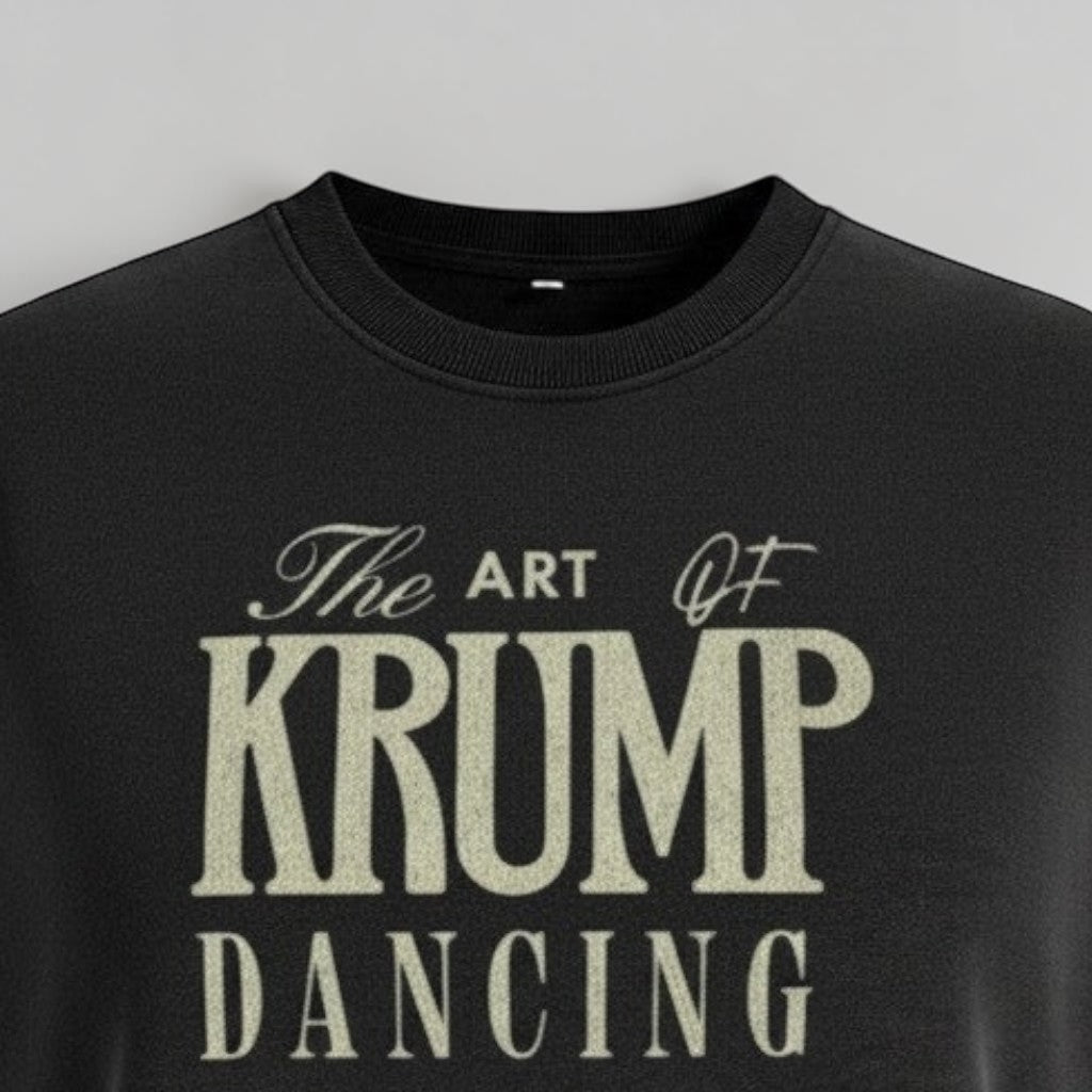 MONROE STORE camiseta negra de algodón y poliéster con cuello redondo y estampado "The Art of Krump Dancing"