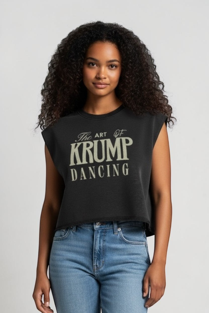 MONROE STORE camiseta sin mangas negra de algodón con cuello redondo y estampado "The Art of Krump Dancing".