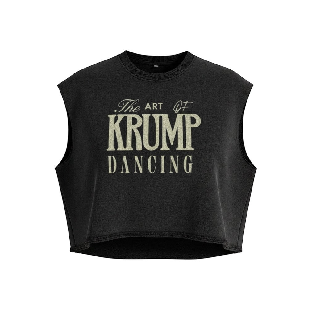 MONROE STORE camiseta sin mangas negra de algodón y poliéster con estampado "The Art of Krump Dancing".