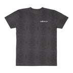 MONROE STORE men's dark grey graphic tee with all-over subtle snake print pattern and white logo.