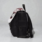 MONROE STORE mochila negra de lona con diseño divertido 'Dance Mode On' y correas ajustables para uso diario.