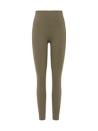 MONROE STORE olive green high-waisted skinny yoga leggings for women, ideal for gym or home wear.