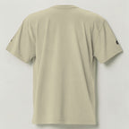 MONROE STORE oversized faded beige t-shirt made of 100% cotton with dropped shoulders and wide neck ribbing.