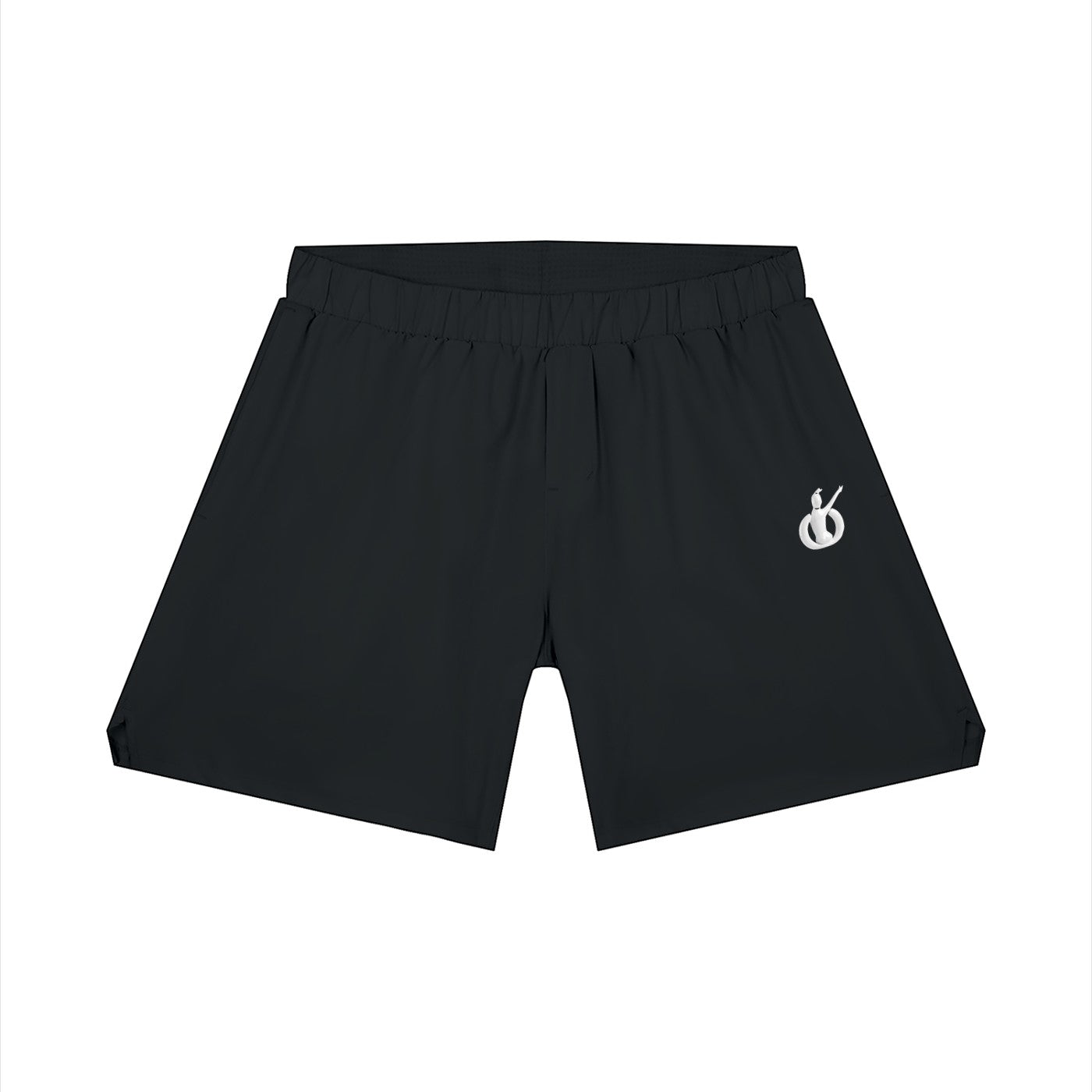 Pantalones cortos deportivos negros MONROE STORE de ajuste holgado con tejido técnico ligero y logo blanco