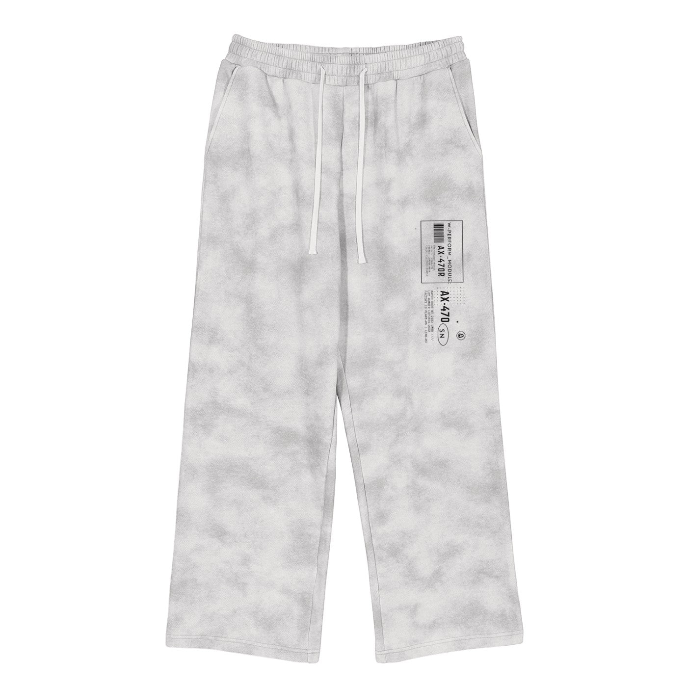 Pantalones deportivos MONROE STORE de corte holgado en gris con efecto lavado y estampado gráfico frontal