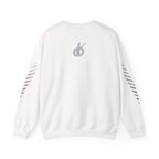 MONROE STORE sudadera blanca de algodón y poliéster con estampado de baile waacking en la espalda y detalles de rayas en las mangas.