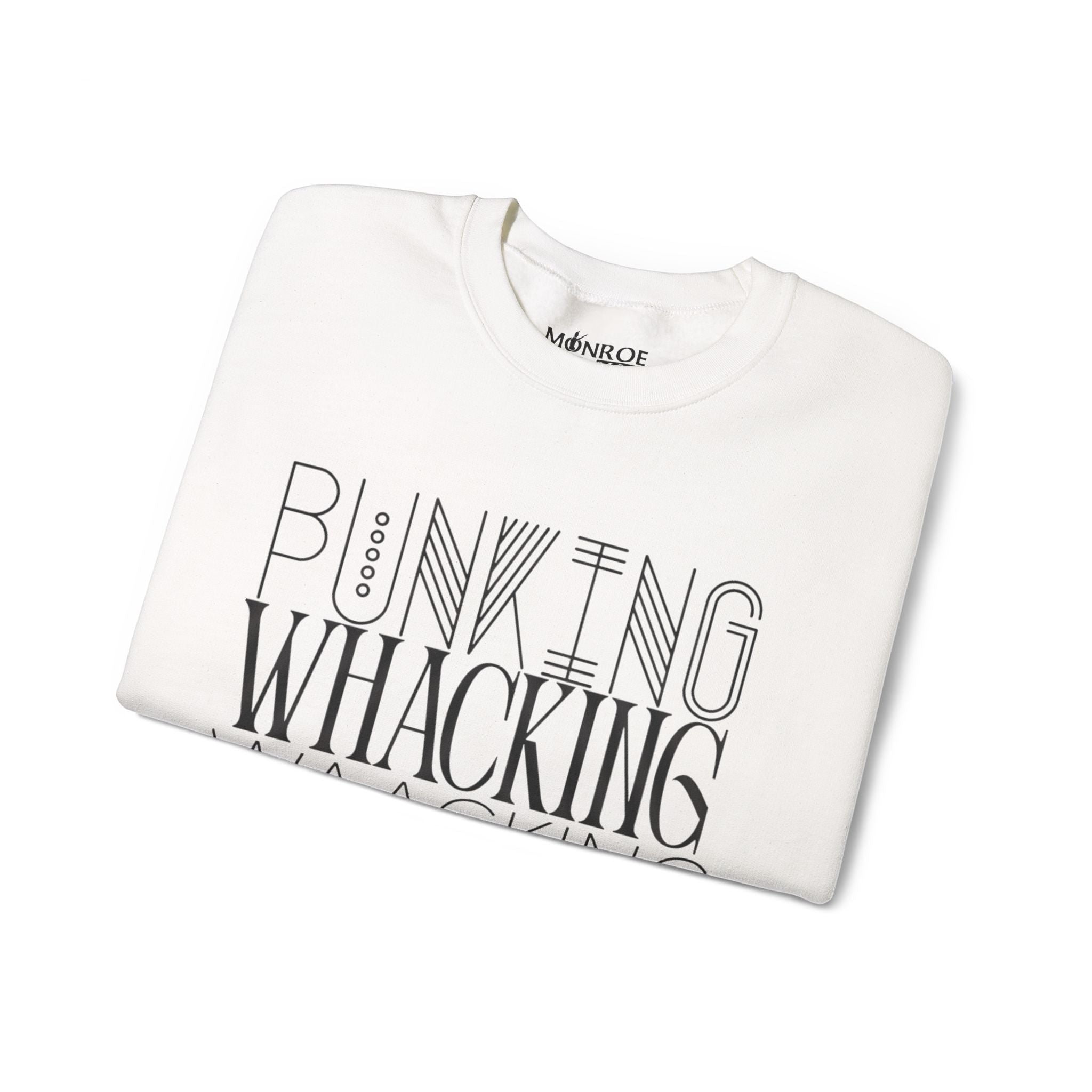 MONROE STORE sudadera blanca de algodón y poliéster con estampado "BUNKING WHACKING" para bailarines.
