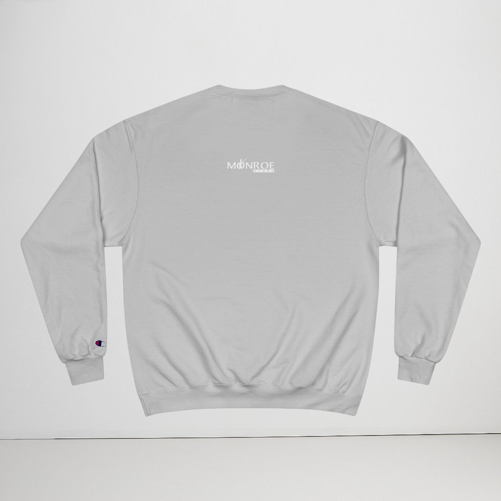 MONROE STORE sudadera gris de algodón y poliéster con cuello redondo y logo "C" en la manga.