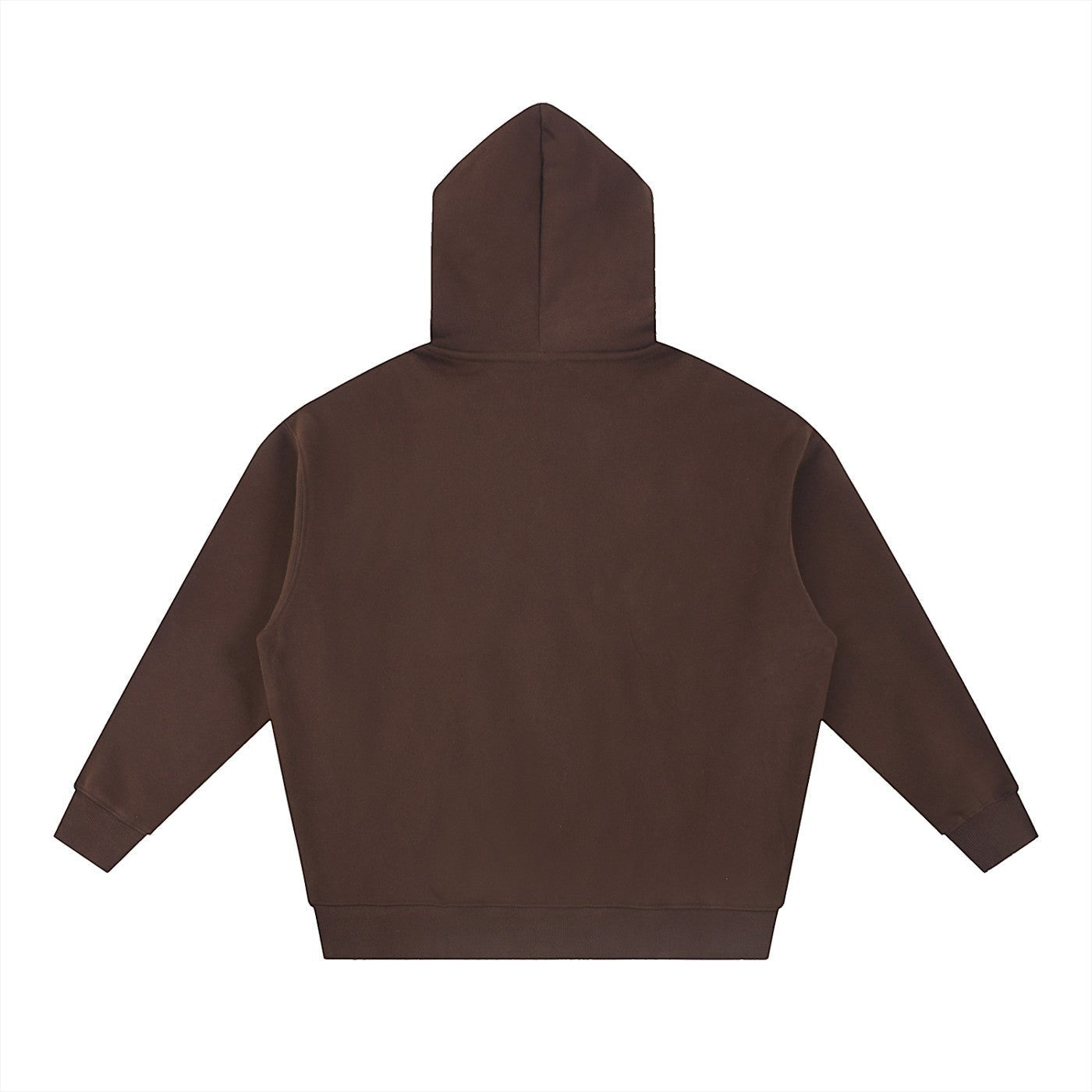 MONROE STORE Sudadera con capucha marrón de gran tamaño, manga larga, con bolsillo y hombros caídos, hecha de mezcla de algodón y poliéster.