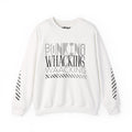 MONROE STORE sudadera blanca de algodón y poliéster con estampado "Waacking" en el pecho y mangas, ideal para bailarines.