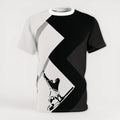 MONROE STORE Waacking Queen Cut & Sew Tee, black and white graphic print, 100% polyester, dance apparel